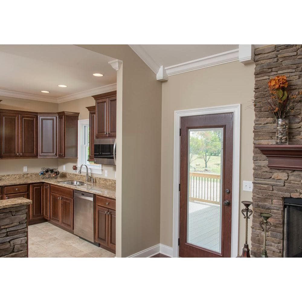 FINISHED ELEGANCE 458 11/16 in. x  4 5/8 in. x  96 in. Finished MDF White Jamb Moulding (1-Piece − 8 Total Linear Feet)