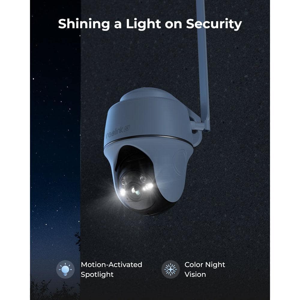 REOLINK Go Series Solar Powered 4G LTE Outdoor 4K PT Wireless Home Security Camera, Smart Animal Detect, 64GB Local Storage