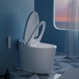 FORCLOVER 12-in-1 Dual Flush Elongated Smart Toilet with Heated Seat & Dryer in White