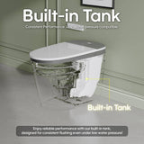 FORCLOVER 12-in-1 Dual Flush Smart Tank Elongated Toilet with Heated Seat & Dryer