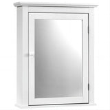 FORCLOVER 22 in. W x 27 in. H Rectangular White MDF Surface Mount Medicine Cabinet with Mirror