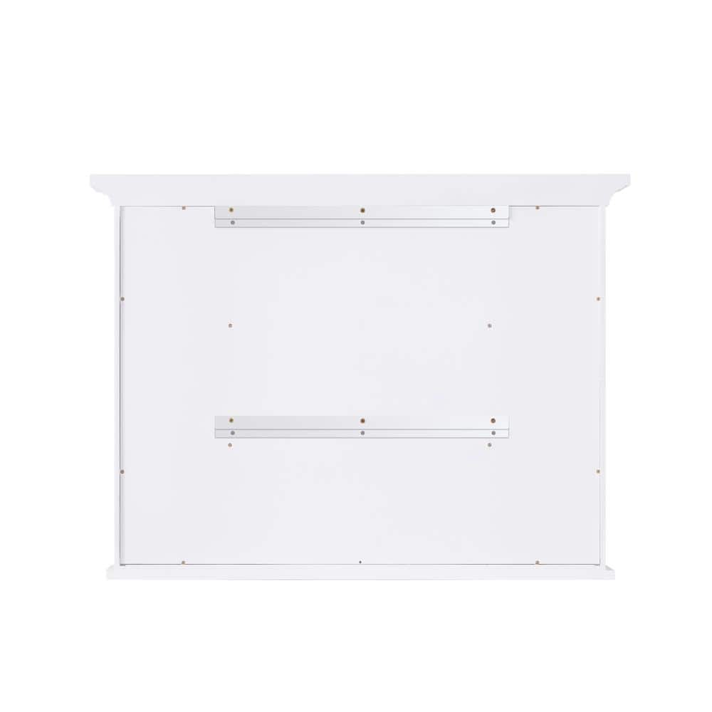 FORCLOVER 40.1 in. W x 6.9 in. D x 30 in. H Rectangular Wood Surface Mount Medicine Cabinet with Mirror