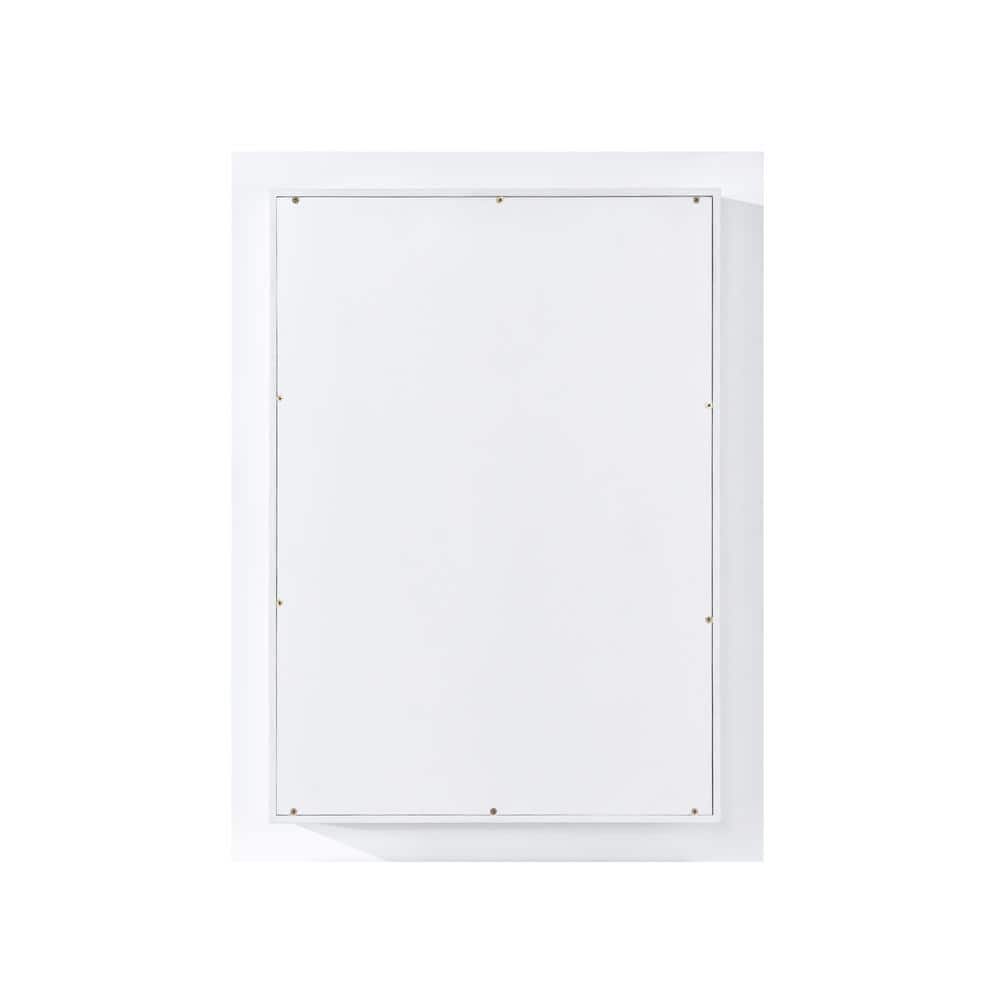 FORCLOVER 24 in. W x 32 in. H Rectangular Recessed Solid Wood Medicine Cabinet with Mirror, Left Hinge