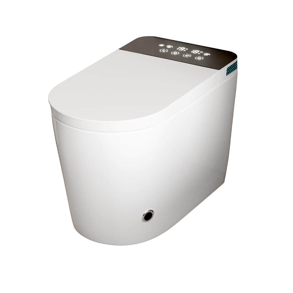 FUFU&GAGA Elongated Smart Bidet Toilet in White with Auto Mode & Heated Seat