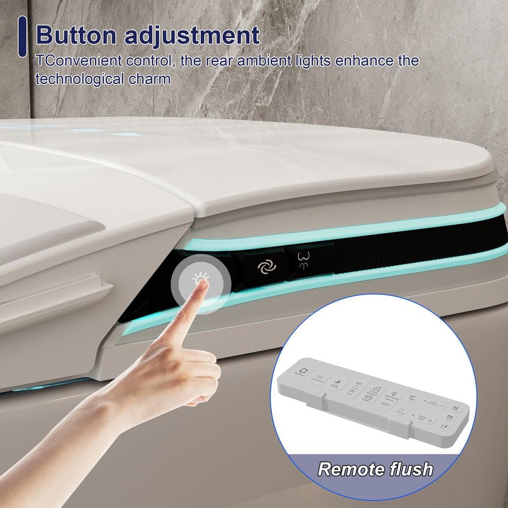 FUFU&GAGA Elongated Smart Bidet Toilet 1.28 GPF in White
