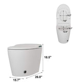 FUFU&GAGA Elongated Smart Bidet Toilet 1.28 GPF in White