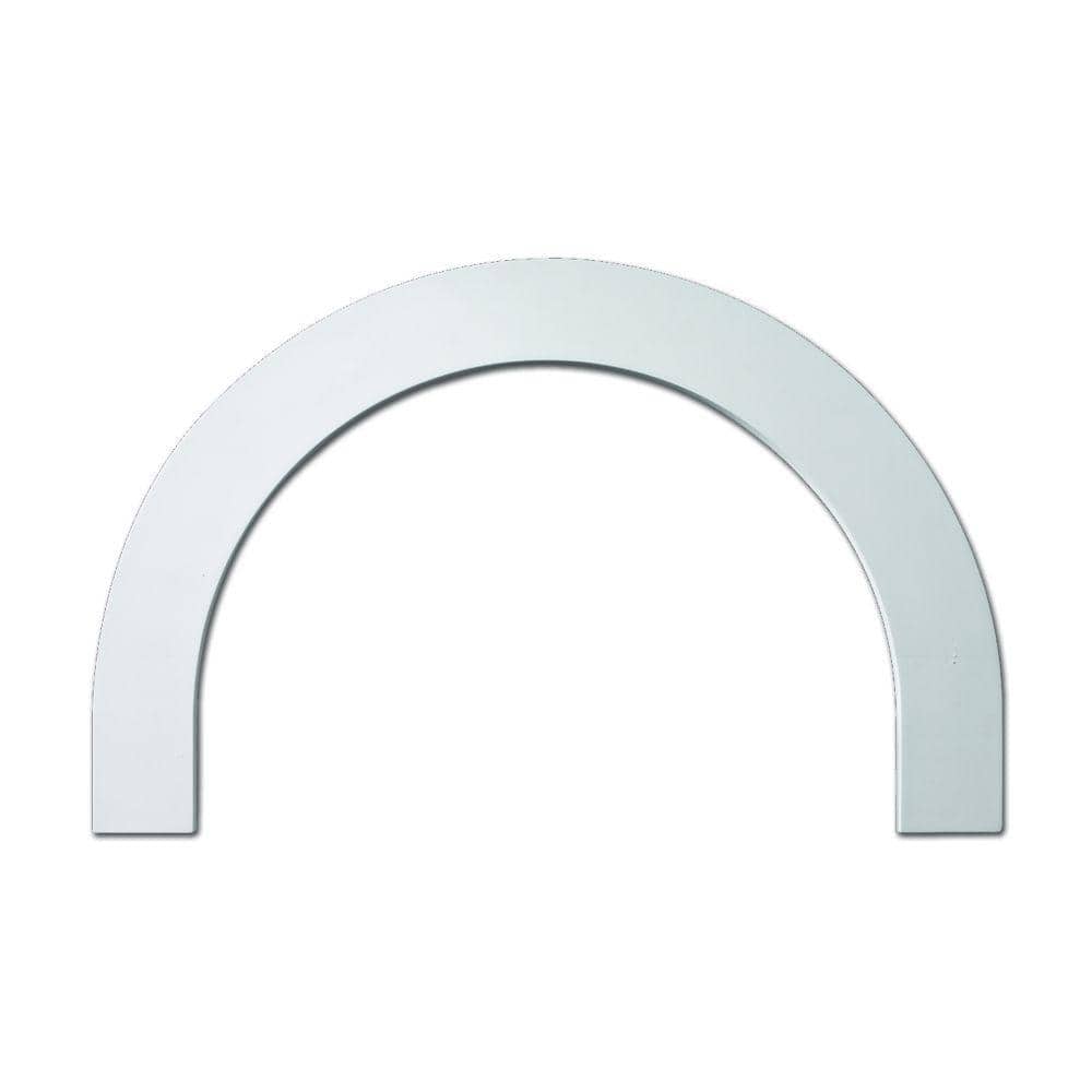Fypon 24-1/8 in. inside width x 16-1/8 in. inside height x 1 in. Polyurethane Half Round Arch Flat Trim