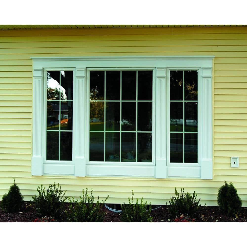 Fypon 1-1/4 in. x 5-1/4 in. x 90 in. Primed Polyurethane Fluted Economy Pilaster Moulding with Plinth Block