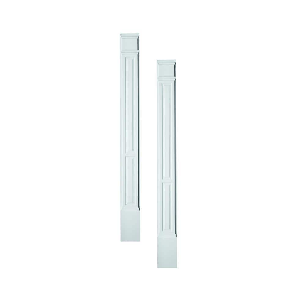Fypon 2-1/2 in. x 7 in. x 90 in. Primed Polyurethane Double Panel Pilaster Moulding with Plinth Block