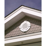 Fypon 24 in. x 24 in. Round White Polyurethane Weather-Resistant Gable Louver Vent