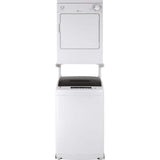 GE 3.6-cu ft Stackable Portable Electric Dryer (White on White)
