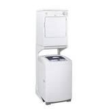 GE 3.6-cu ft Stackable Portable Electric Dryer (White on White)