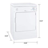 GE 3.6-cu ft Stackable Portable Electric Dryer (White on White)