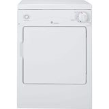 GE 3.6-cu ft Stackable Portable Electric Dryer (White on White)