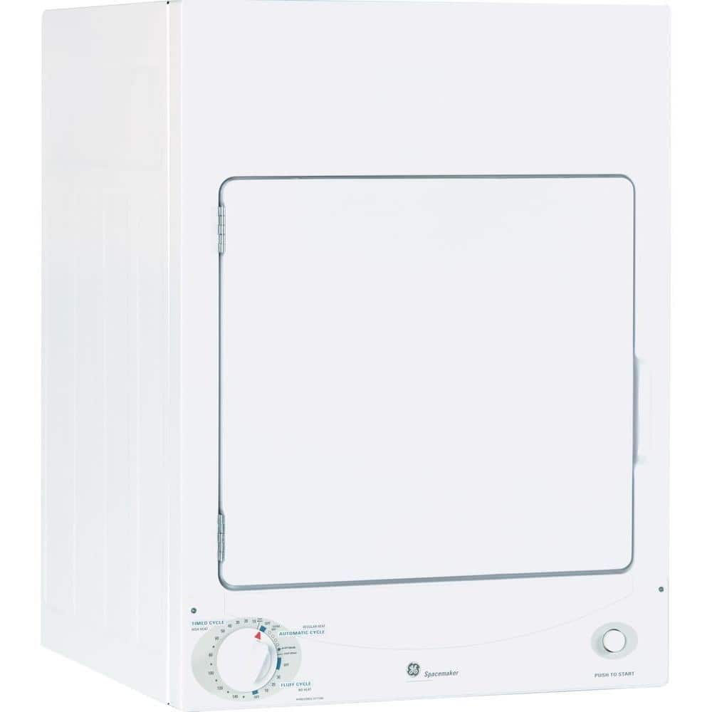 GE 3.6-cu ft Stackable Electric Dryer (White)