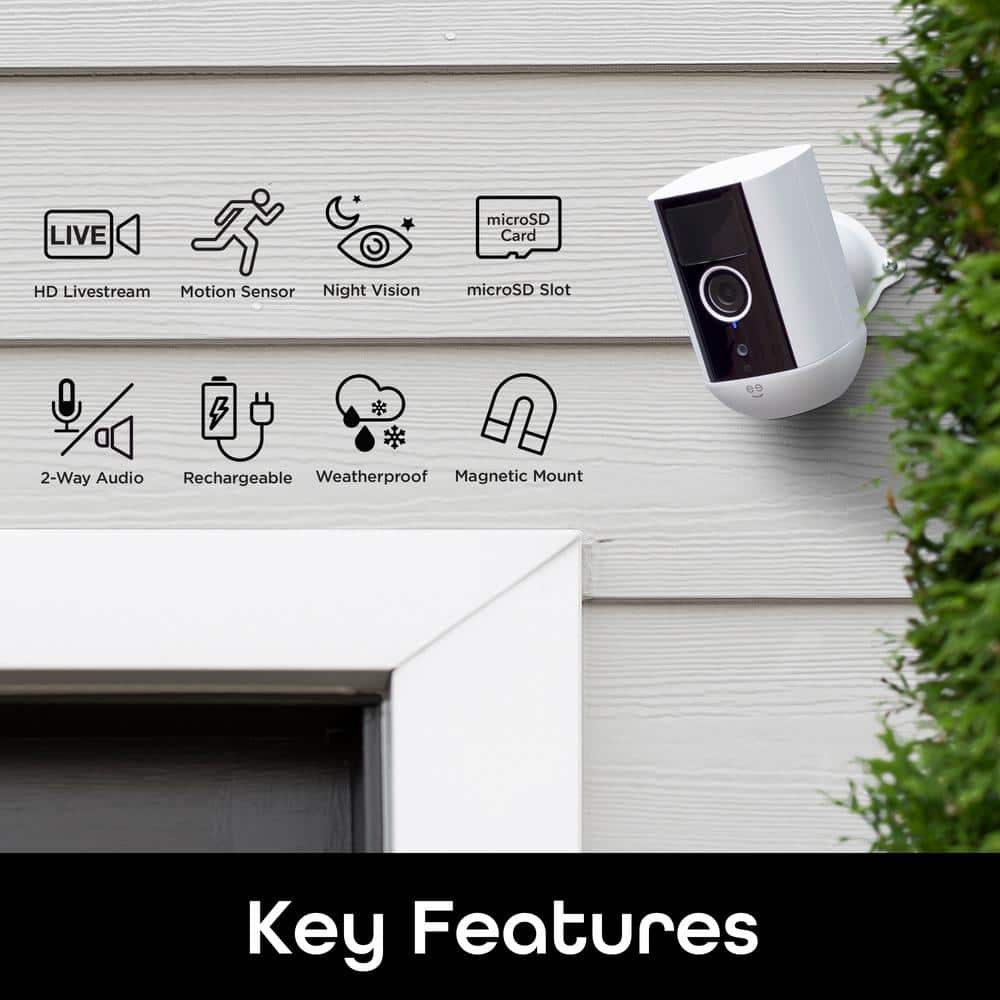 Geeni Freebird 1080p Outdoor WiFi Surveillance with Night Vision and Motion Detection Security Camera Compatible with Alexa