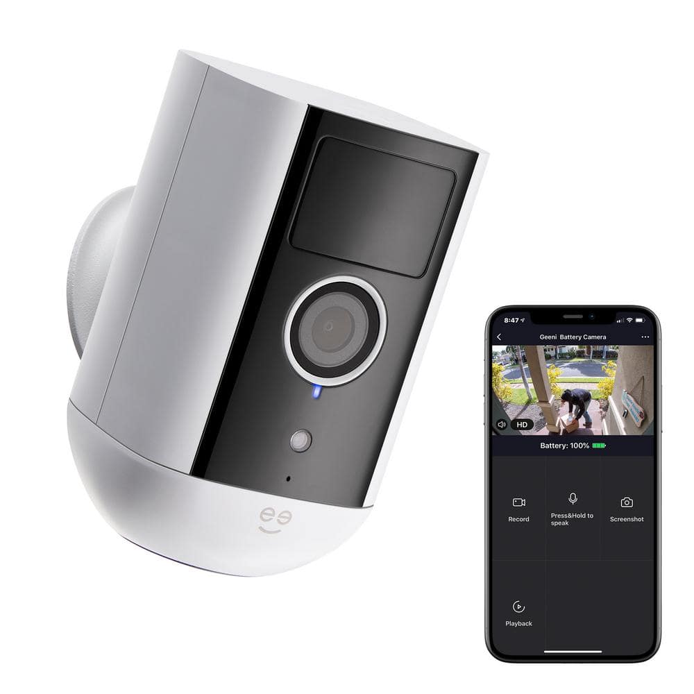 Geeni Freebird 1080p Outdoor WiFi Surveillance with Night Vision and Motion Detection Security Camera Compatible with Alexa