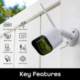 Geeni Hawk 3 Indoor/Outdoor HD 1080p Wi-Fi Wired Standard Security Camera IP65 Weatherproof with Remote Access