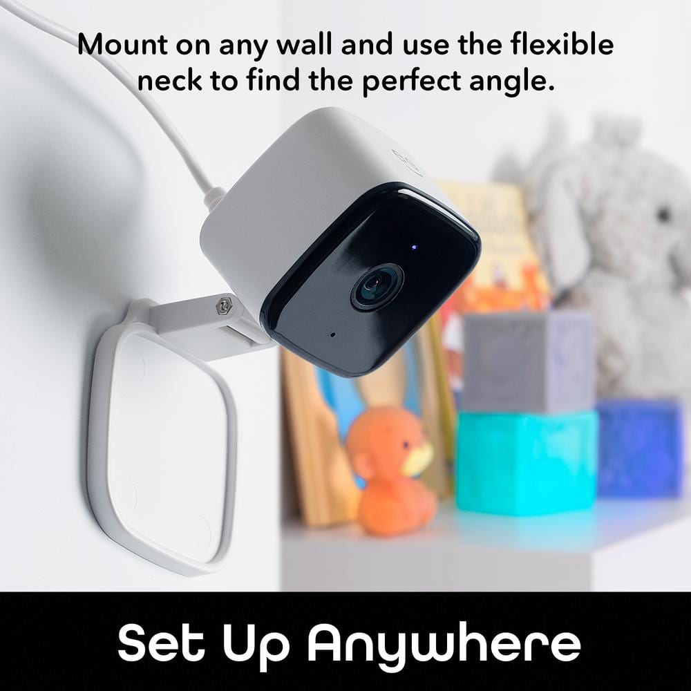 Geeni Peek Smart Indoor 1080p HD Zoom Camera, 2-Way Audio, Night Vision, Motion Alerts, Built-in Siren - Home Security Camera