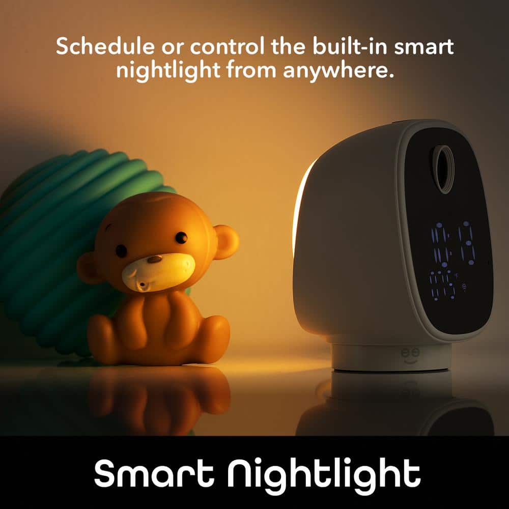 Geeni Serenity Smart Plug-In Clock Security Camera, Indoor 1080P Wi-Fi Monitor, 2-Way Audio, Night Light
