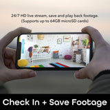 Geeni Aware 1080p HD Wireless Wi-Fi Standard Surveillance Camera Night Vision Motion Alerts Alexa Compatible White (2-Pack)