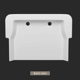 Getpro 24 in. Wall Mount Laundry Utility Sink in White - Farmhouse Ceramic with Bracket & Strainer