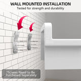 Getpro 24 in. Wall Mount Laundry Utility Sink in White - Farmhouse Ceramic with Bracket & Strainer