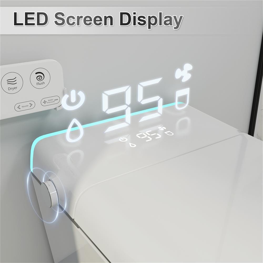 GIVING TREE Smart Toilet Bidet with Warm Air Dryer & Multi-Mode Cleaning