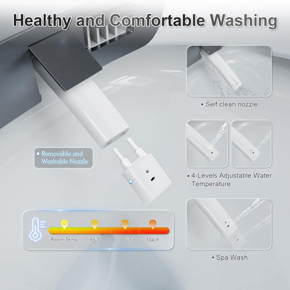 GIVING TREE Smart Toilet Bidet with Warm Air Dryer & Multi-Mode Cleaning