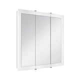 Glacier Bay 30-3/16 in. W x 29 in. H Framed Surface-Mount Tri-View Bathroom Medicine Cabinet with Mirror, White