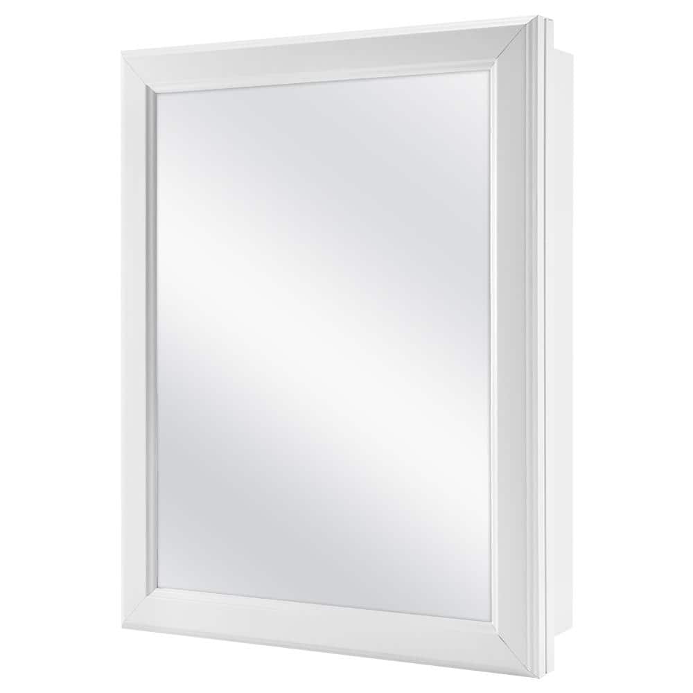 Glacier Bay 15.1 in. W x 19.2 in. H  Rectangular Wood Composite Medicine Cabinet with Mirror