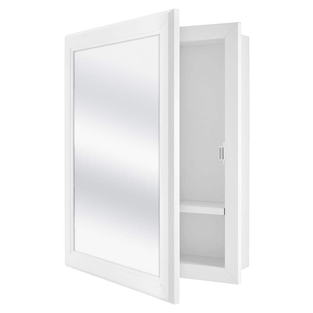 Glacier Bay 15.1 in. W x 19.2 in. H  Rectangular Wood Composite Medicine Cabinet with Mirror
