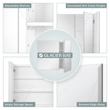 Glacier Bay 30 in. W x 26 in. H Rectangular Wood Composite Medicine Cabinet with Mirror