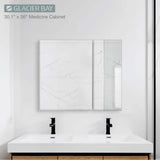 Glacier Bay 30 in. W x 26 in. H Rectangular Wood Composite Medicine Cabinet with Mirror