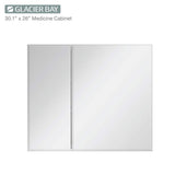 Glacier Bay 30 in. W x 26 in. H Rectangular Wood Composite Medicine Cabinet with Mirror