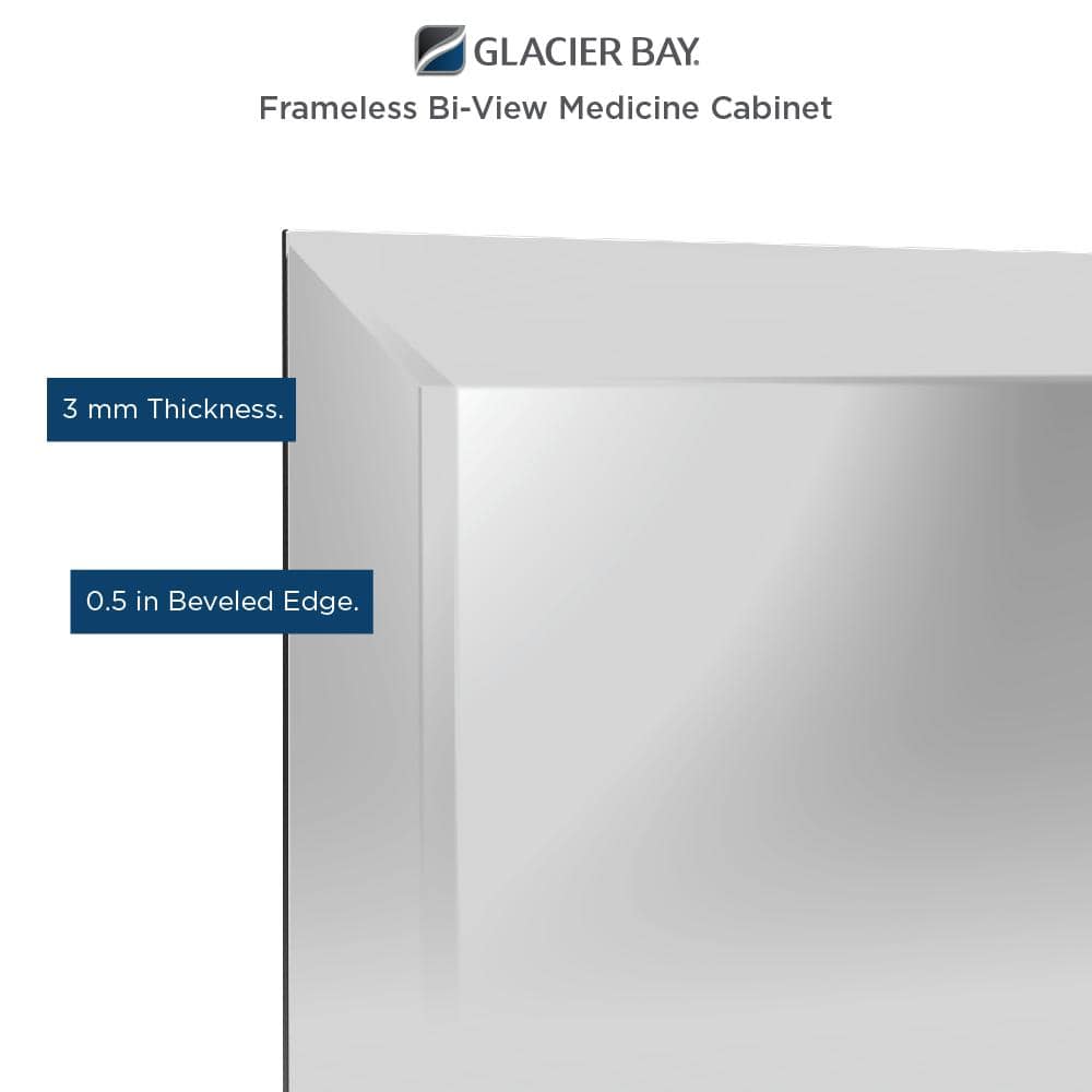 Glacier Bay 30 in. W x 26 in. H Rectangular Wood Composite Medicine Cabinet with Mirror