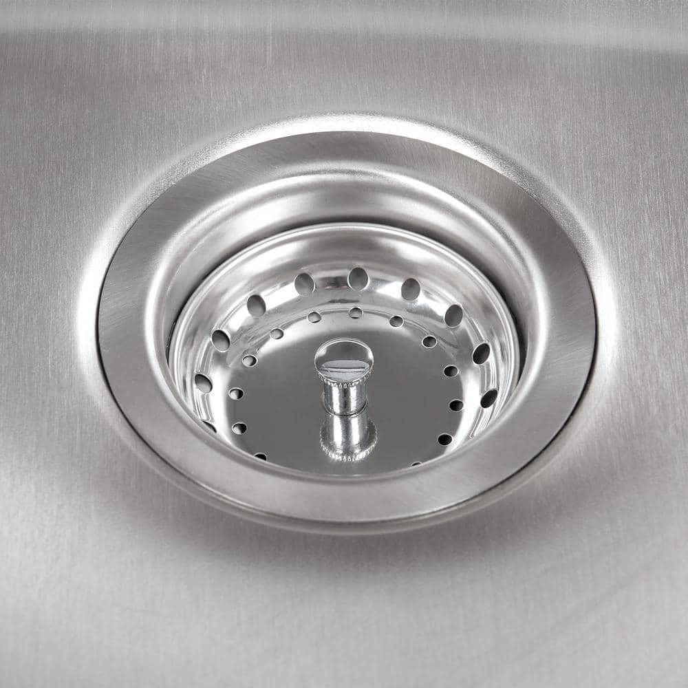 Glacier Bay 24 in Utility Sink with Stainless Steel Basin, Faucet & Cabinet