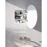 Glass Warehouse Orsa 24 in. W x 24 in. H x 4.75 in. D White Recessed Medicine Cabinet with Mirror