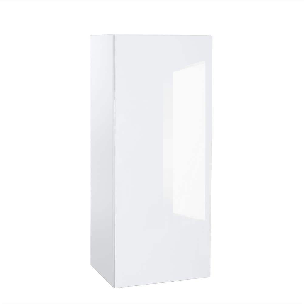 Cambridge Quick Assemble Modern Style, White Gloss 15 x 42 in. Wall Kitchen Cabinet (15 in. W x 12 D x 42 in. H)