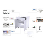 Cambridge Quick Assemble Modern Style, White Gloss 15 x 42 in. Wall Kitchen Cabinet (15 in. W x 12 D x 42 in. H)