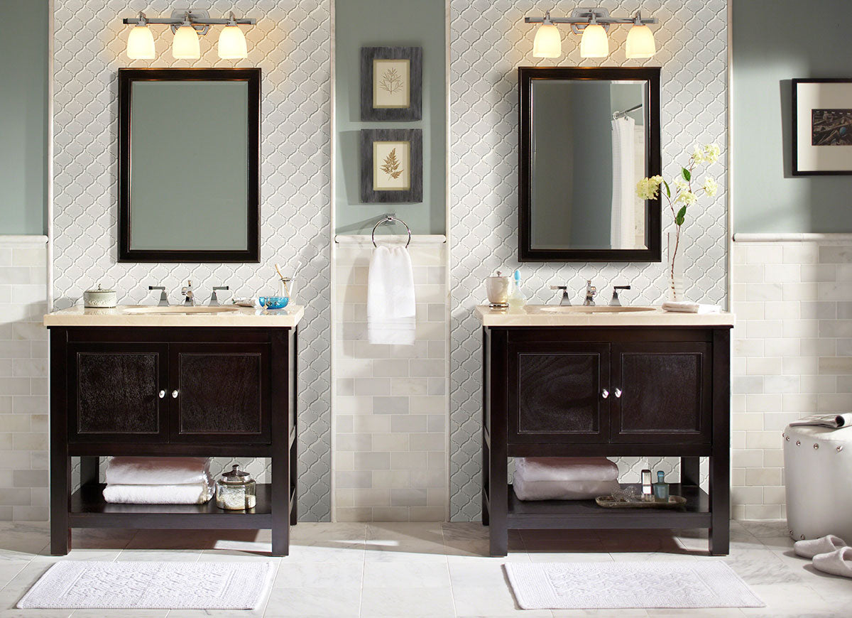 MS International White 12 x 12 Arabesque Porcelain Mosaic Tile