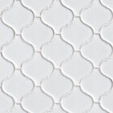 MS International White 12 x 12 Arabesque Porcelain Mosaic Tile