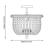 Vanity Art 12.6 in. 2-Light White Plus Gold Unique/Statement Bowl Flush Mount