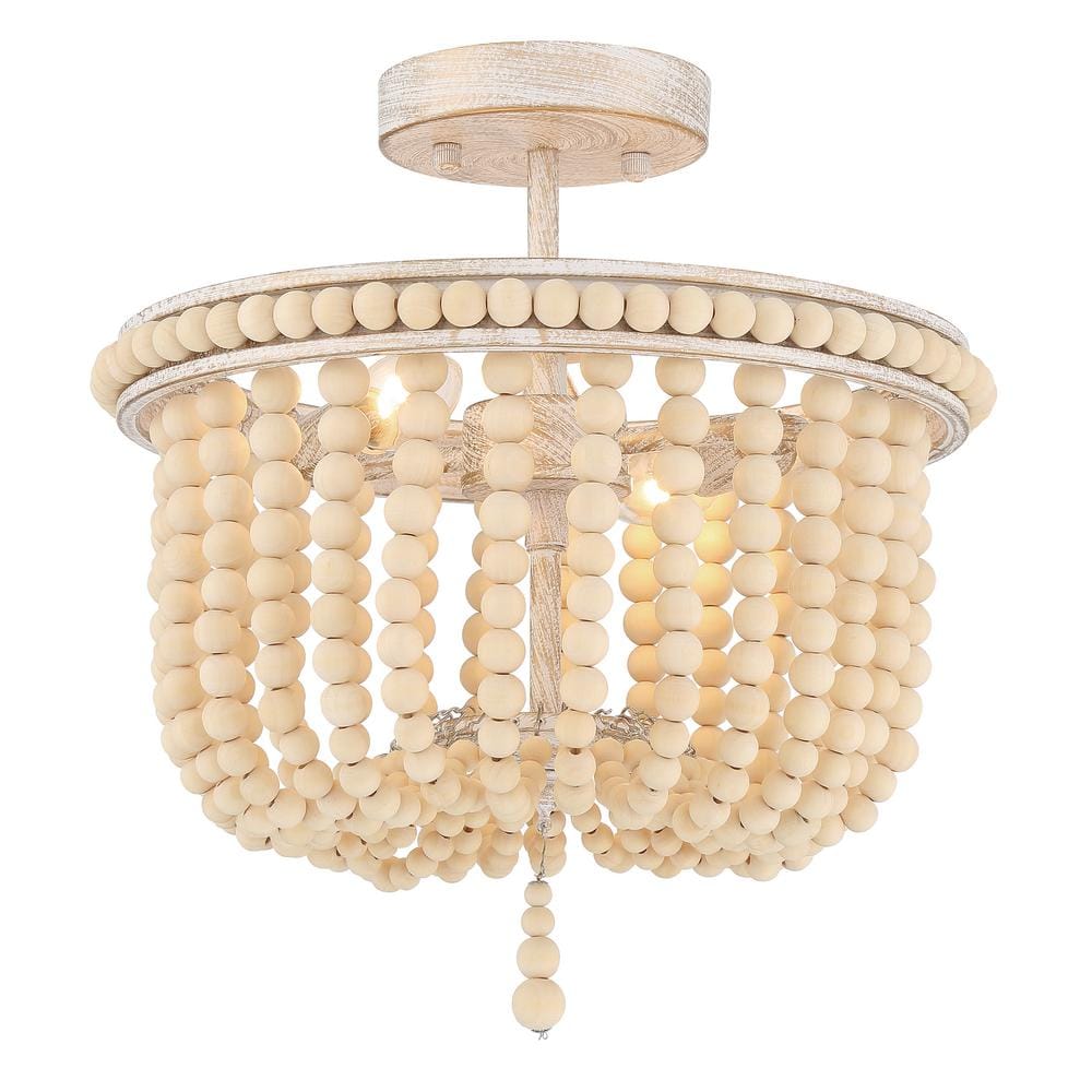 Vanity Art 12.6 in. 2-Light White Plus Gold Unique/Statement Bowl Flush Mount