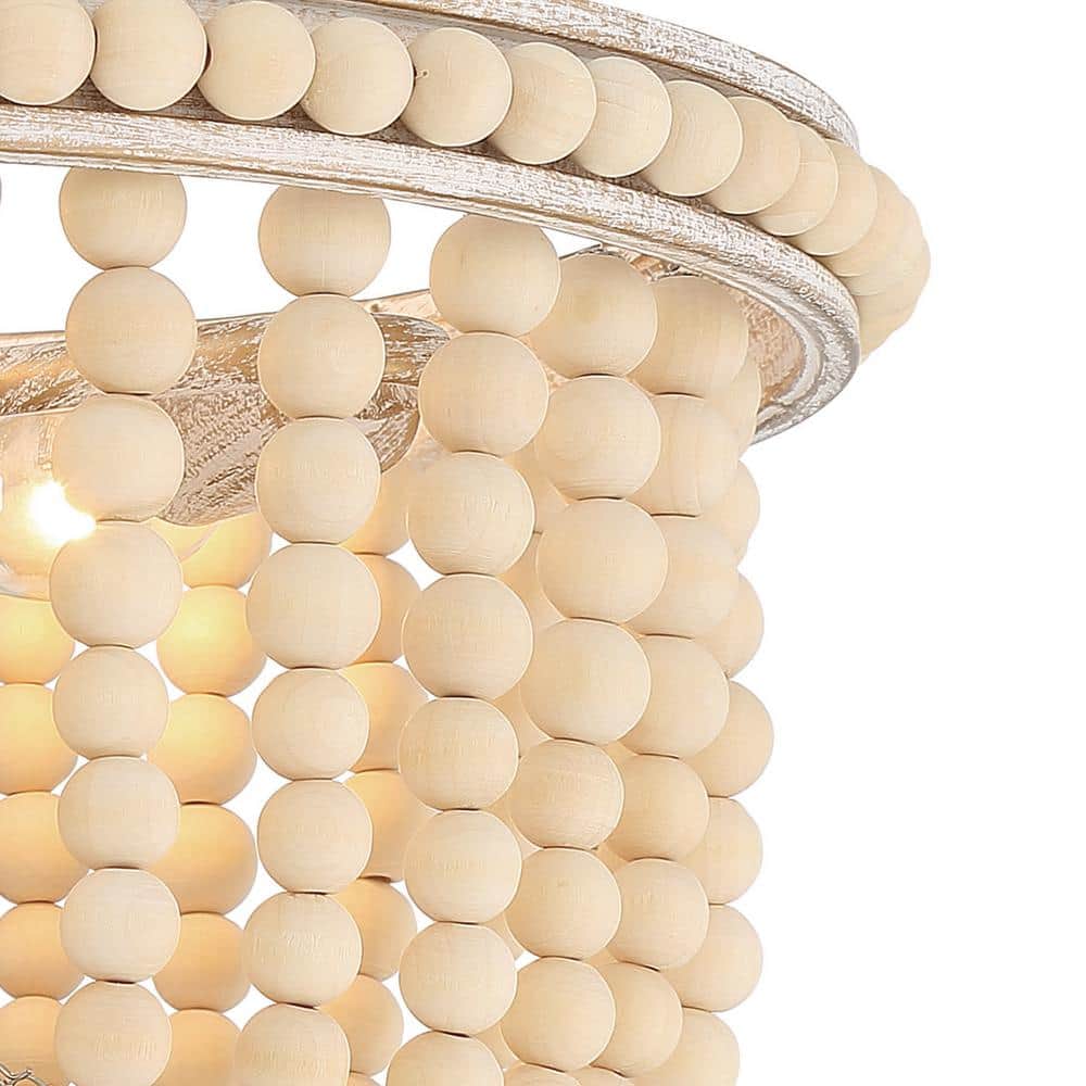 Vanity Art 12.6 in. 2-Light White Plus Gold Unique/Statement Bowl Flush Mount