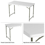 Lavish Home 4 ft. Adjustable Folding Utility Table with 2-Height Settings