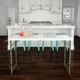 Lavish Home 4 ft. Adjustable Folding Utility Table with 2-Height Settings