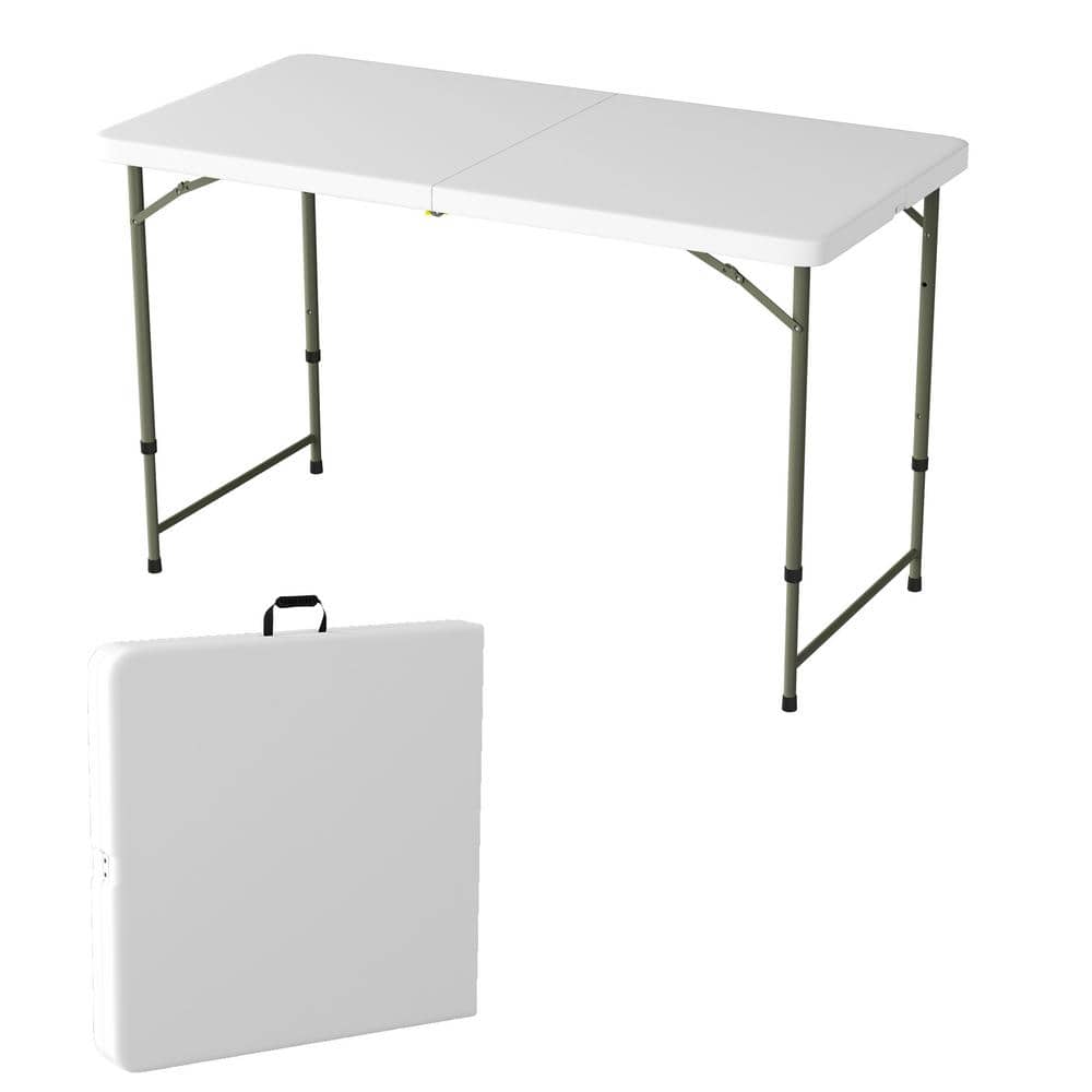 Lavish Home 4 ft. Adjustable Folding Utility Table with 2-Height Settings