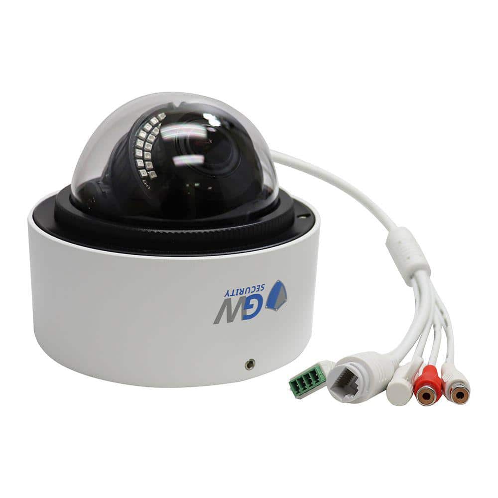 GW Security GW12871MIP 12 MP IP POE 3X Optical Zoom 3.6 mm to 11 mm Motorized Lens Dome Security Camera with Built-In Microphone