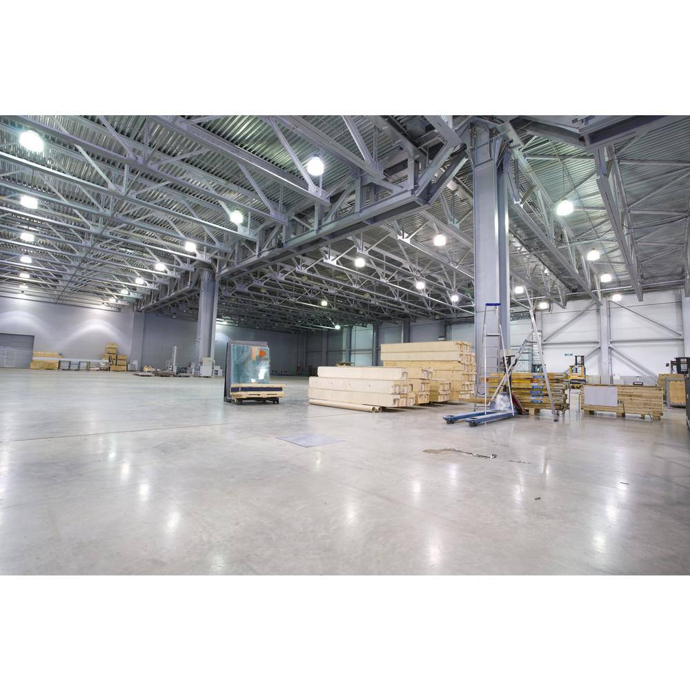 HALCO LIGHTING TECHNOLOGIES 1 ft. 400-Watt Equivalent 150-Watt Integrated LED Dimmable White Round UFO High Bay Light Fixture CCT & Lumen Selectable